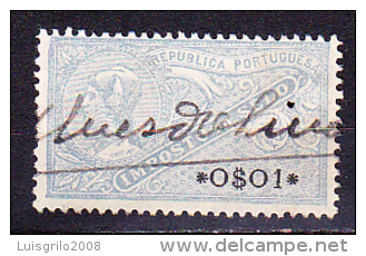 IMPOSTO DO SELO - 0$01  Azul Claro - Used Stamps