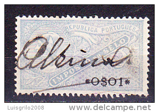 IMPOSTO DO SELO - 0$01  Azul Claro - Used Stamps