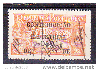 CONTRIBUIÇÃO INDUSTRIAL / ESTAMPILHA FISCAL - 0$01 Laranja - Used Stamps