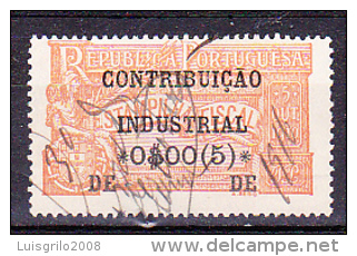 CONTRIBUIÇÃO INDUSTRIAL / ESTAMPILHA FISCAL - 0$00(5) Laranja .. 1916 - Used Stamps