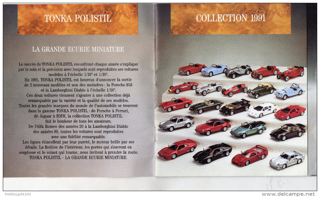 CATALOGUE TONKA POLISTIL 1991*Ferrari *Maserati *Lamborghini Etc.. - Catalogues & Prospectus