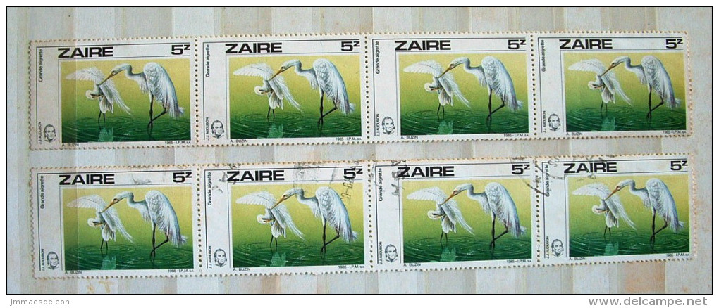 Zaire 1985 Birds Cranes - Usados