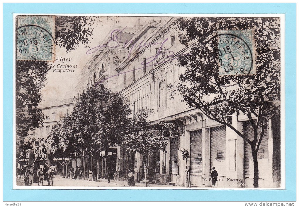 ALGER 1905 -- Le Casino Et Rue D' Isly - Alger