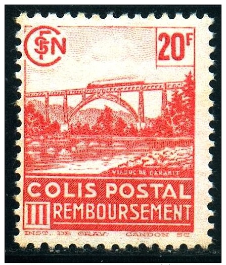 Frankreich  PM  Mi. 165  Dampflokomotive Auf Viadukt 1941 **/MNH - Trains