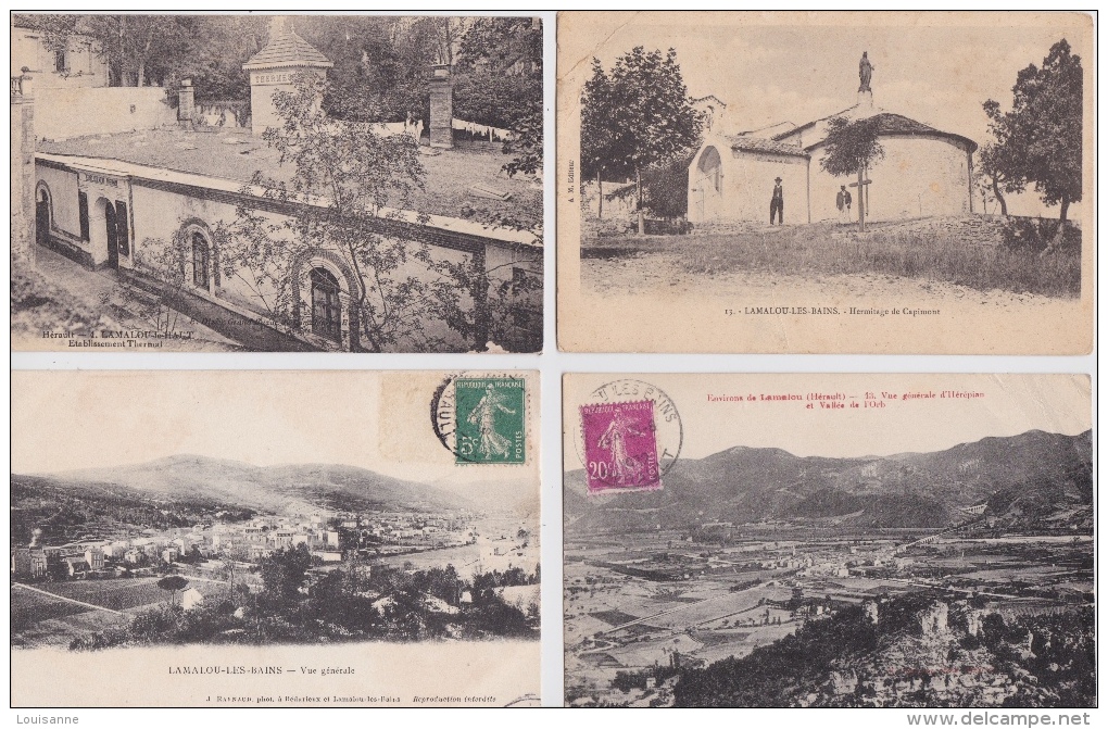 16 / 1 / 267   -   LOT  DE  8  CPA  DE  LAMALOU  LES  BAINS  ( 34 )  - Toutes Scanées - 5 - 99 Cartoline