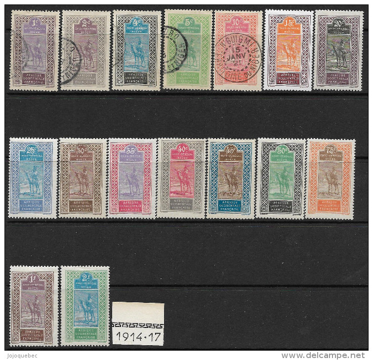 Haut-Sénégal Et Niger Neufs Charniére, Cinq Oblitérérs Parmi No: 18 à 33, Coté 35,90 Euros, Y Et T, MINT HINGED & USED - Unused Stamps
