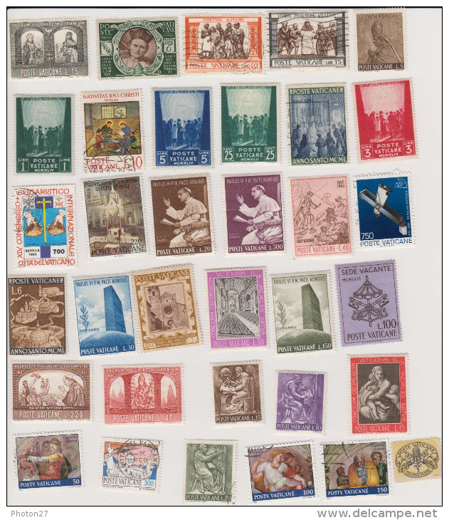 Lot Intéressant De Timbres Du Vatican (plus De 70 Timbres Différents, Toutes Périodes - Collections