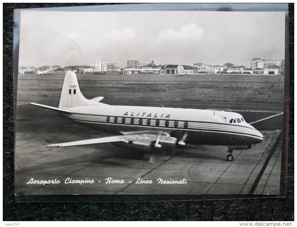 AEROPORTO   CIAMPINO ROMA LINEE NAZIONALI    VISCOUNT ALITALIA - Aerodrome