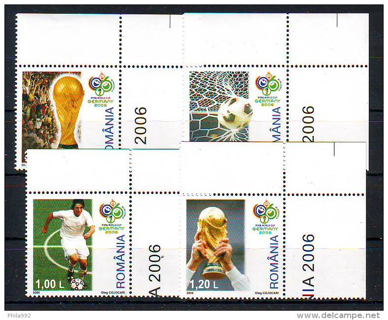 Romania 2006 Y Sport World Cup Germany Mi No 6086-89  MNH - Ongebruikt