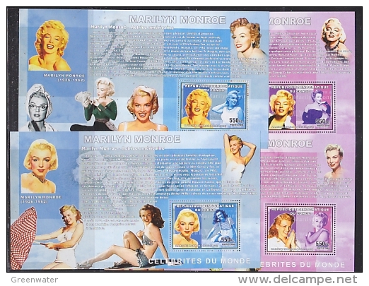 Congo 2006 Marylin Monroe 4 M/s PERFORATED ** Mnh (F4967) - Mint/hinged