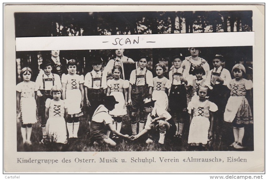 EISDEN-MIJNEN-KINDERGRUPPE-ALMRAUSCH-OOSTENRIJKSE MUZIEKGROEP-MIJNWERKERSKINDEREN-ACCORDEON-ZIE 2 SCANS-ZELDZAAM ! ! ! - Maasmechelen