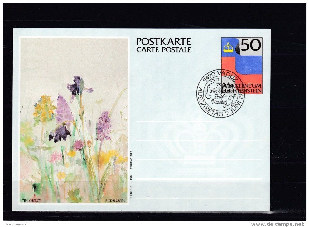 Liechtenstein Ganzsache MiNr. P85 Gest - Enteros Postales