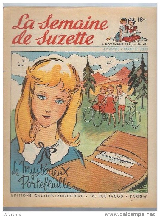 La Semaine De Suzette N°49 Patron Pour Rester Au Coin Du Feu - Histoire Du Gentil Chevalier Gaultier De La Poche De 1952 - La Semaine De Suzette