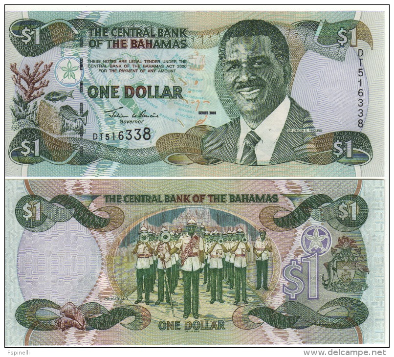 BAHAMAS   1 Dollar    P69a    2001    UNC - Bahamas