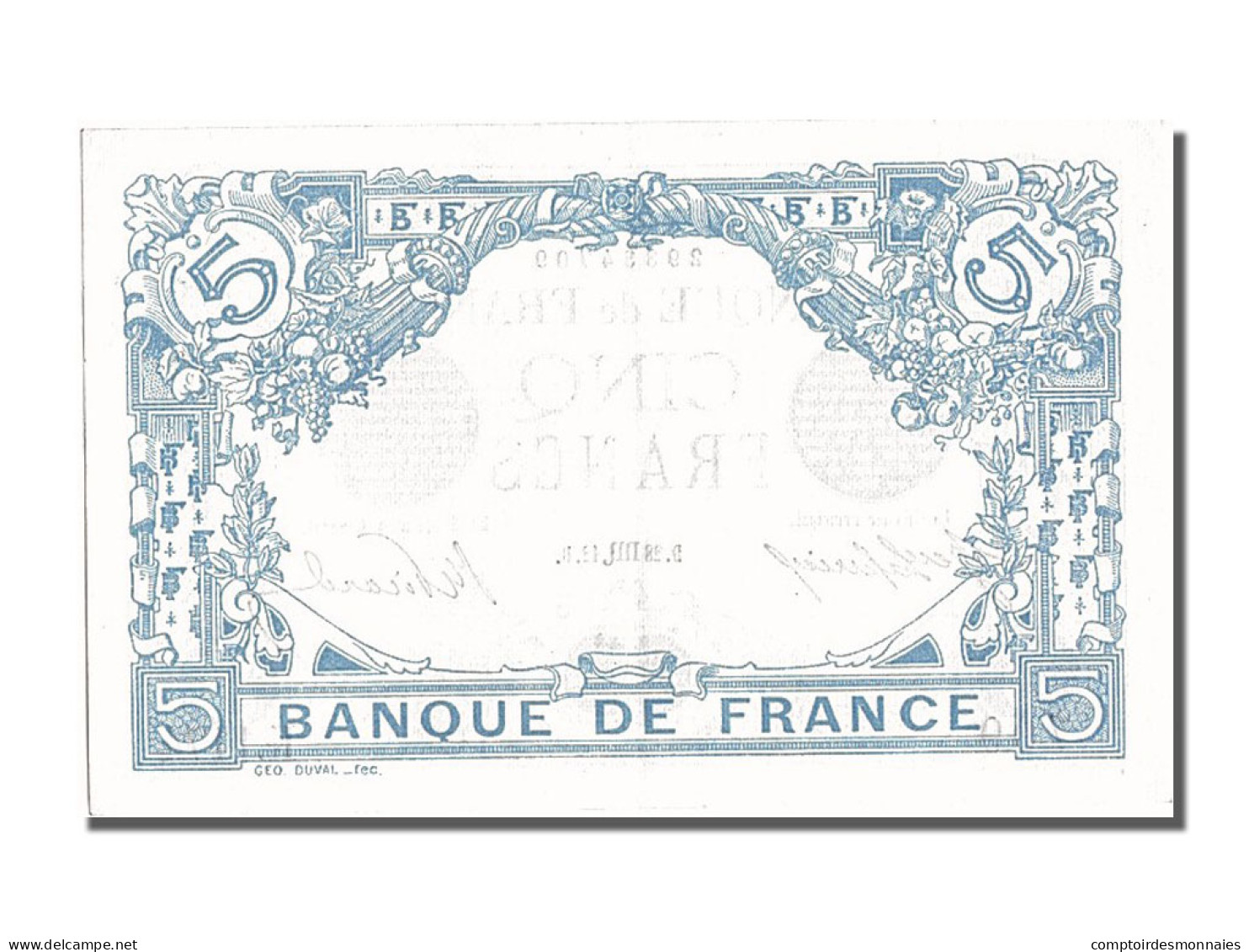 Billet, France, 5 Francs, 5 F 1912-1917 ''Bleu'', 1912, 1912-10-28, SUP+ - 5 F 1912-1917 ''Bleu''