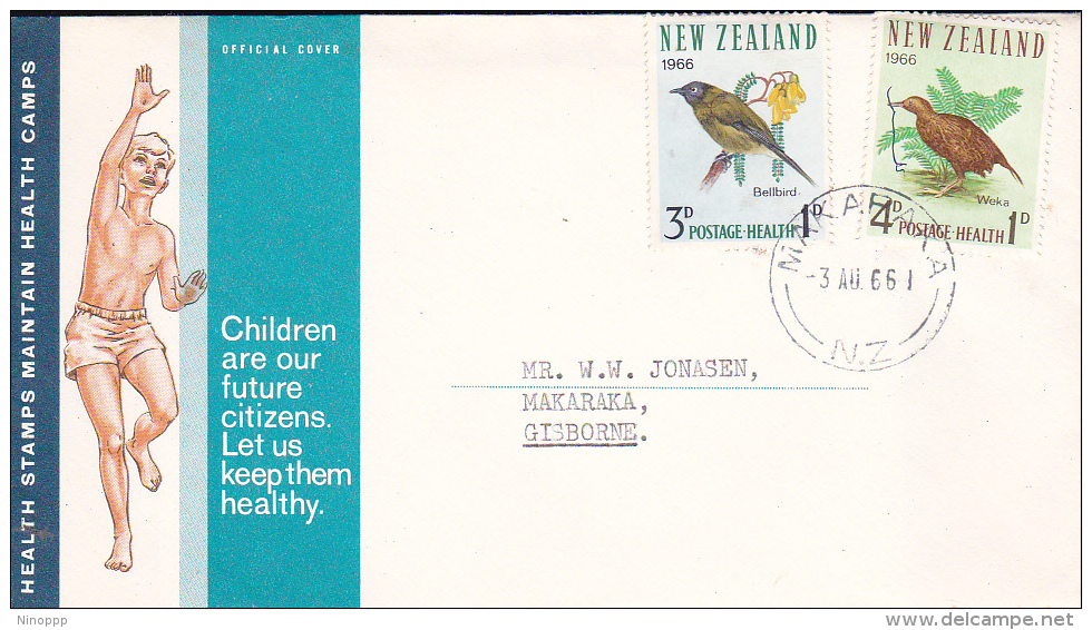 New Zealand 1966 Health Birds FDC - FDC