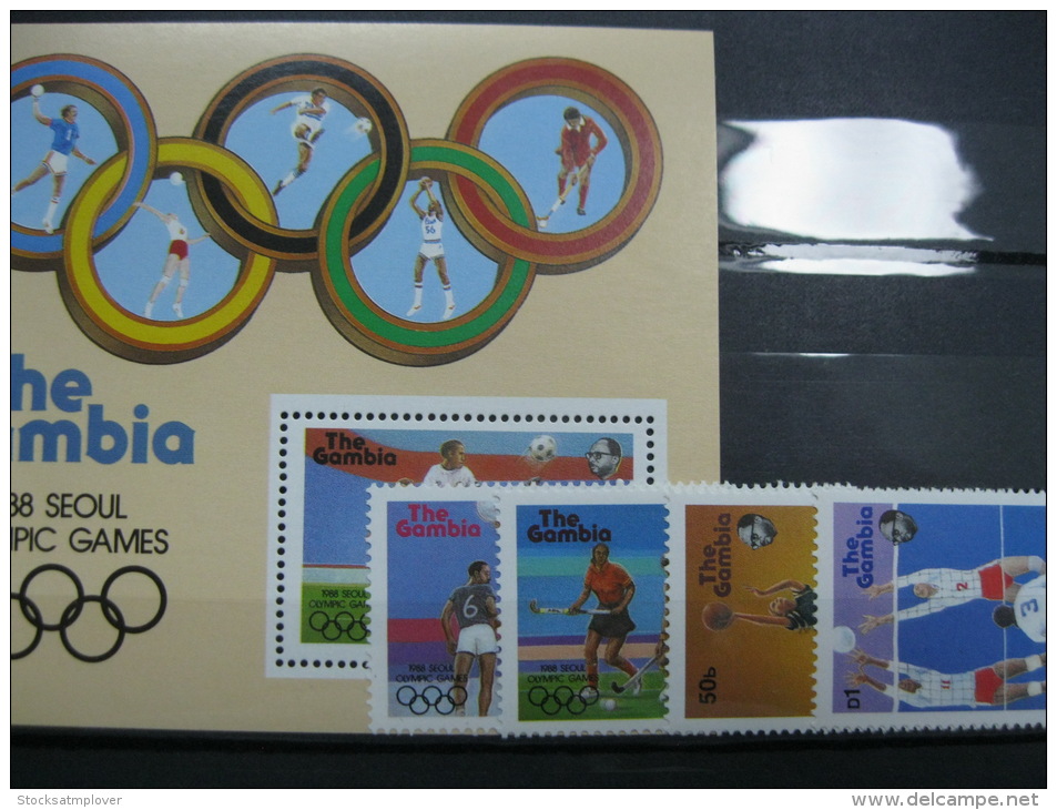 Gambia-Seoul Olympics 1988  SC#697-701  MI#706-709 BL38 - Zomer 1988: Seoel