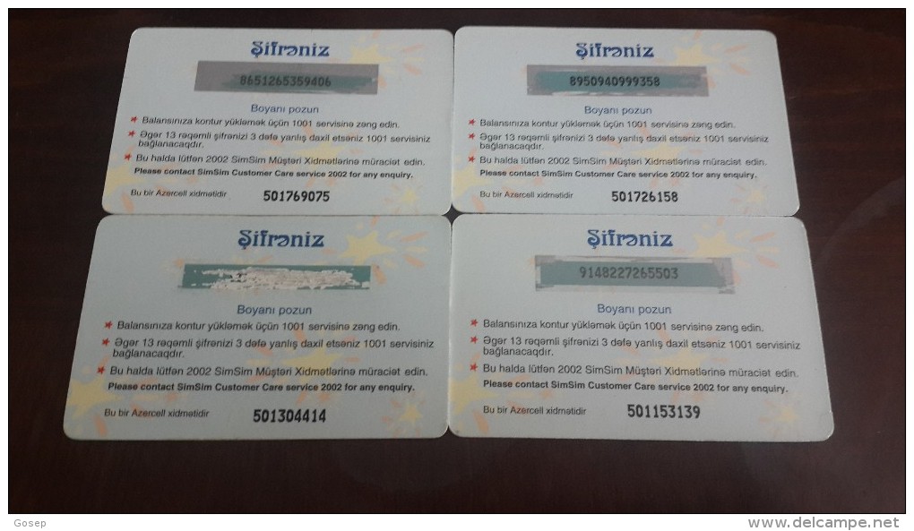 Azerbajian-sim Sim(set1)-50.000manat-used Card+2card Prepiad Free - Azerbeidzjan