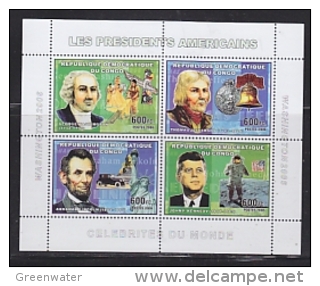 Congo 2006 American Presidents M/s PERFORATED ** Mnh (26941K) - Ungebraucht