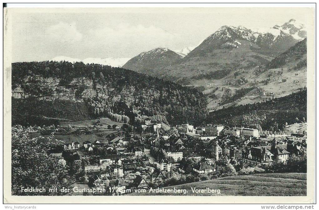 AK 0326  Feldkirch Mit Der Gurtispitze Vom Ardetzenberg Aus - Verlag Schöllhorn Um 1950 - Feldkirch