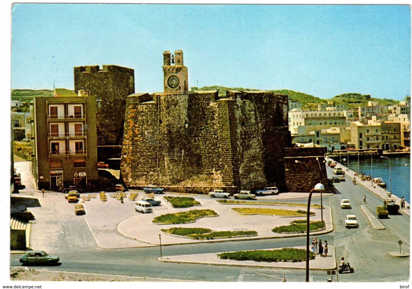 ASTA DEDICATA AD ENRICODAMICO 2 CARTOLINE : SALUTI DA TRAPANI -  E PANTELLERIA CASTELLO.   (TP) - Trapani