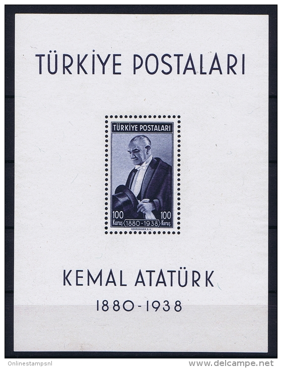 Turkey: Mi Nr Block Nr 1  1939 MNH/**/postfrisch - Blocks & Kleinbögen