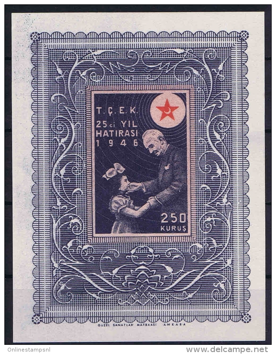 Turkey: Mi Zwangszuschagsmarken Block 2 Michel Not Used (*) As Issued, 1946 - Blocchi & Foglietti