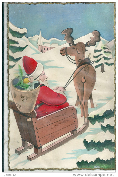 PERE NOEL SAINT NICOLAS ILLUSTRATEUR RENNES NEIGE SANTA CLAUS - Saint-Nicolas