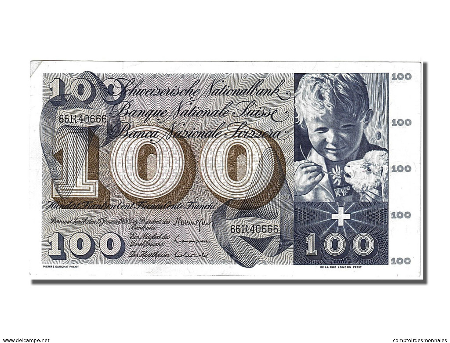 Billet, Suisse, 100 Franken, 1969, 1969-01-15, SUP - Suiza