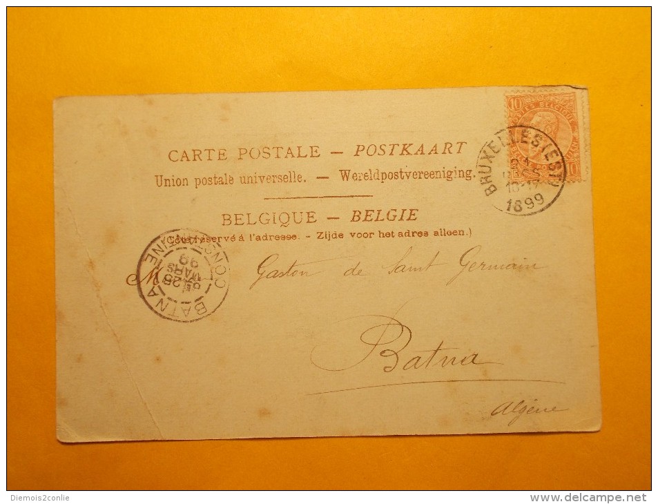 Carte Postale - BELGIQUE - Bruxelles - La Poste Centrale - Pionnière 1899 (7&8/130) - Monuments