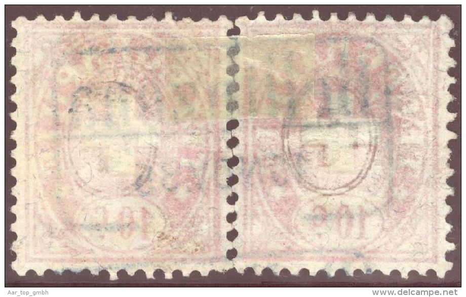 Heimat TI Bellinzona 1885-11-13 Auf 2x 10Ct. Telegraphen-Marken - Télégraphe