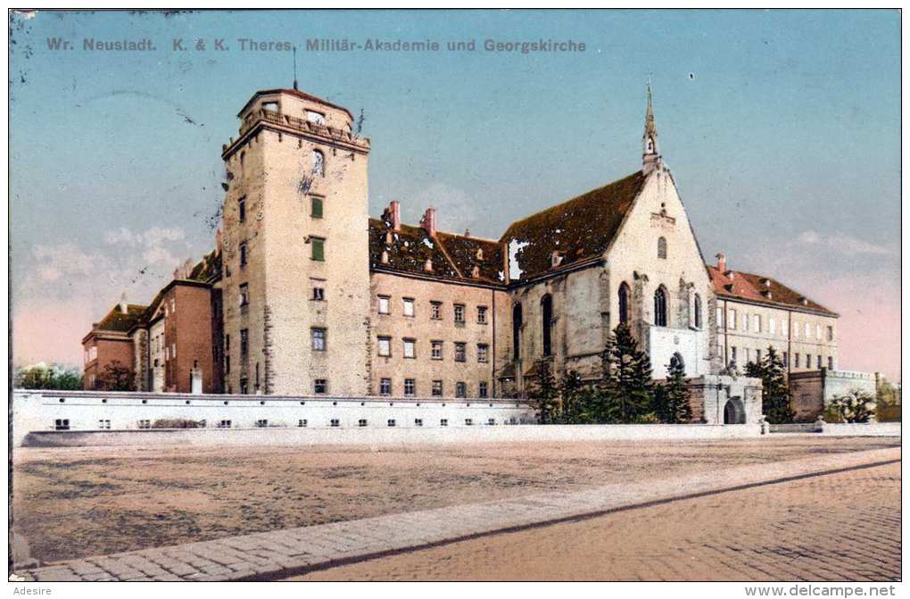 WR. NEUSTADT (NÖ) - K. & K.Theres.Militär-Akademie Und Georgskirche, Gel.1912 - Wiener Neustadt