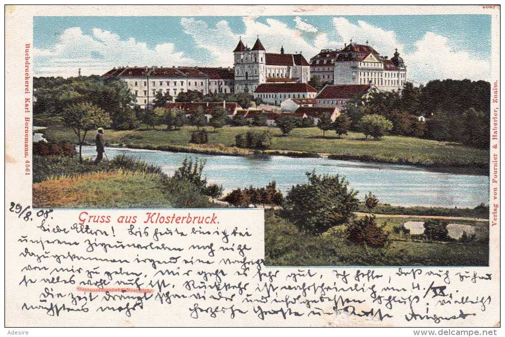 Gruss Aus KLOSTERBRUCK (Südmähren), Gel.1908 - Böhmen Und Mähren