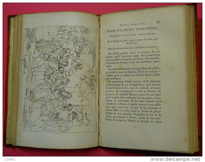 1809 Recueil de gravures au trait,à l'eau forte et ombrée 2 volumes dédicacé par J-B-P Lebrun ex Libris Comte d'Adhemar