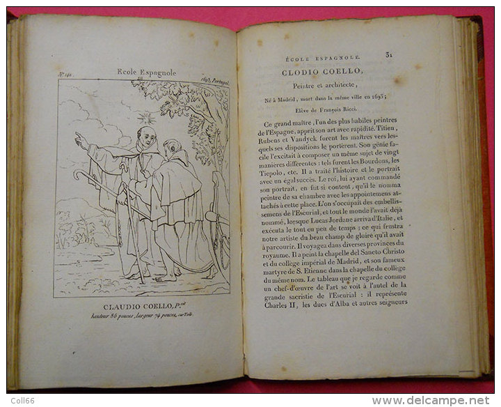 1809 Recueil de gravures au trait,à l'eau forte et ombrée 2 volumes dédicacé par J-B-P Lebrun ex Libris Comte d'Adhemar