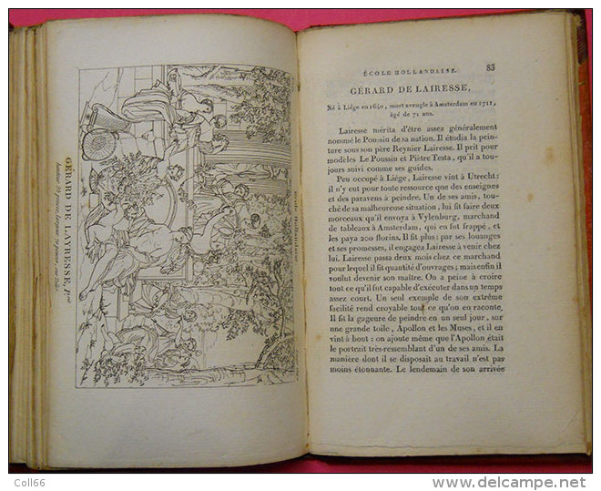 1809 Recueil de gravures au trait,à l'eau forte et ombrée 2 volumes dédicacé par J-B-P Lebrun ex Libris Comte d'Adhemar