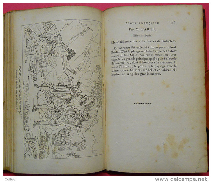 1809 Recueil de gravures au trait,à l'eau forte et ombrée 2 volumes dédicacé par J-B-P Lebrun ex Libris Comte d'Adhemar