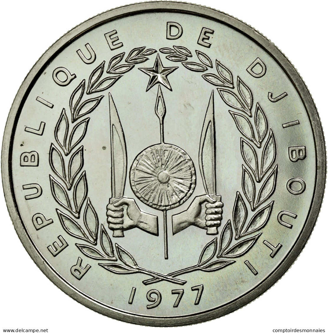 Monnaie, Djibouti, 100 Francs, 1977, FDC, Nickel, KM:E7 - Gibuti