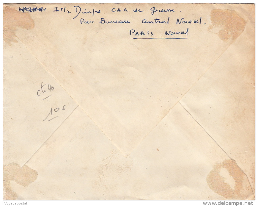 Lettre CaD Nouméa (Nouvelle-Calédonie) 25Fr >> Paris - Lettres & Documents