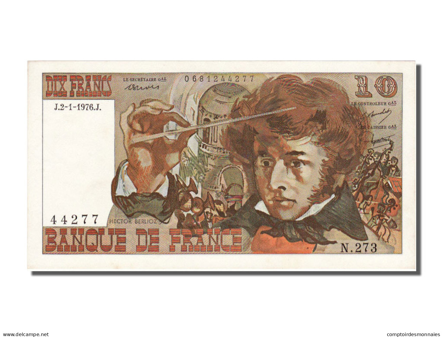 Billet, France, 10 Francs, 10 F 1972-1978 ''Berlioz'', 1976, 1976-01-02, NEUF - 10 F 1972-1978 ''Berlioz''