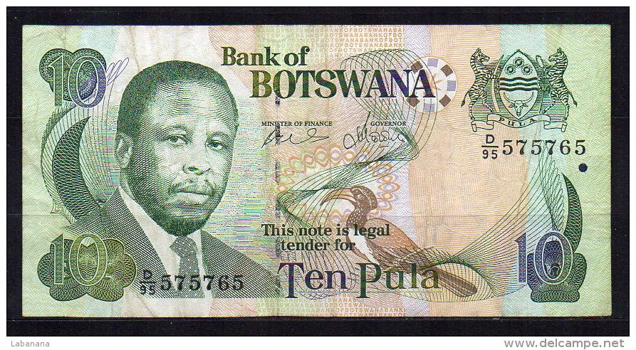 Botswana Billet De 10 Pula 2002 D95 - Botswana