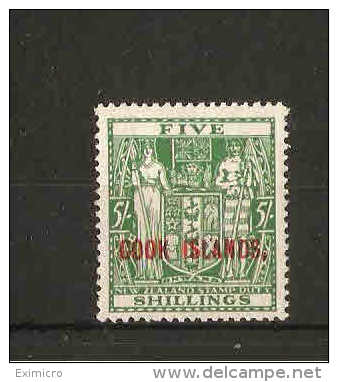 COOK ISLANDS 1943 5s SG 132 LIGHTLY MOUNTED MINT Cat £18 - Cook Islands