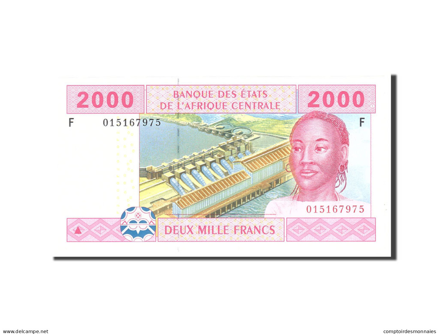 Billet, États De L'Afrique Centrale, 2000 Francs, 2002, Undated, KM:508F, NEUF - États D'Afrique Centrale