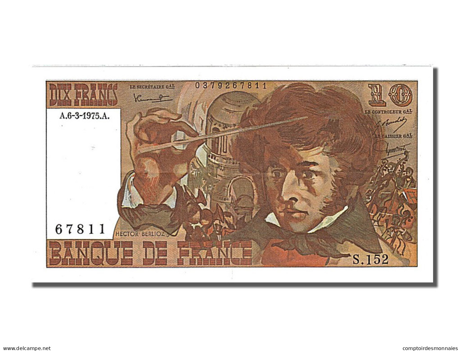 Billet, France, 10 Francs, 10 F 1972-1978 ''Berlioz'', 1975, 1975-03-06, SUP - 10 F 1972-1978 ''Berlioz''