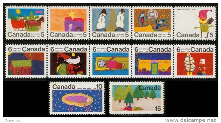 Canada (Scott No. 519-30 - Noël / 1970 / Christmas) [**] - Neufs