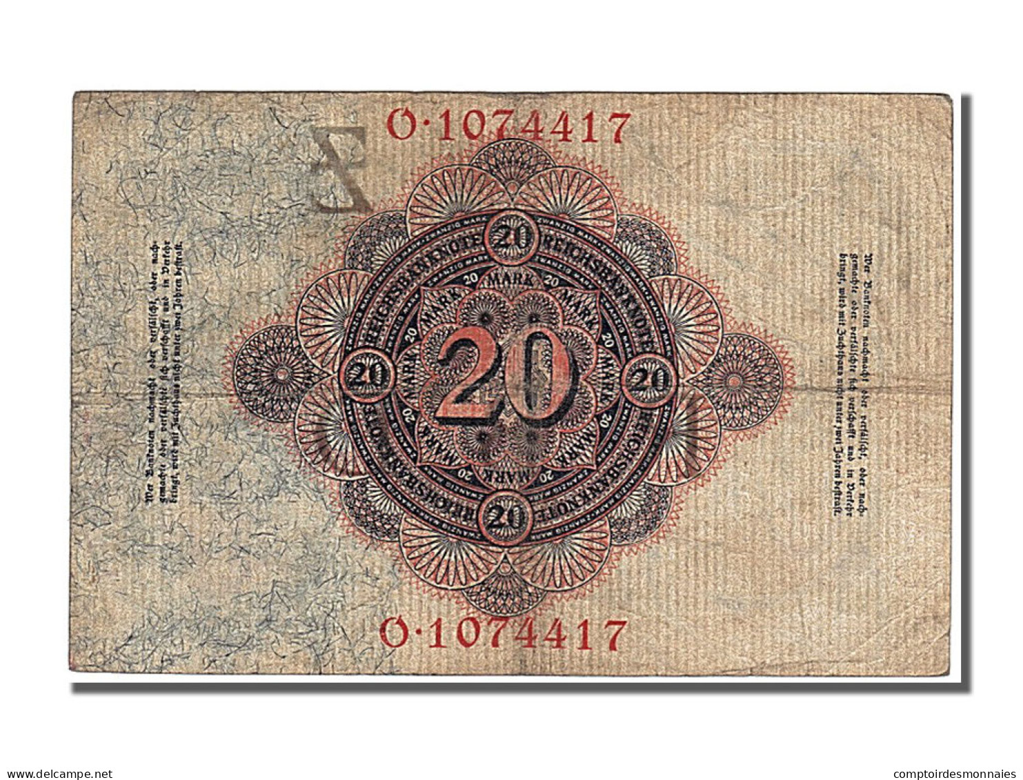 Billet, Allemagne, 20 Mark, 1914, 1914-02-19, TTB - 20 Mark