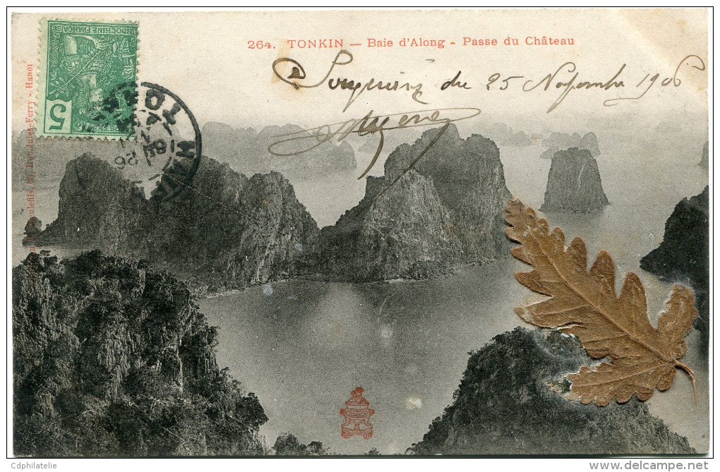 INDOCHINE CARTE POSTALE DEPART HAIPHONG 26 NOV ? TONKIN POUR HANOI - Autres & Non Classés