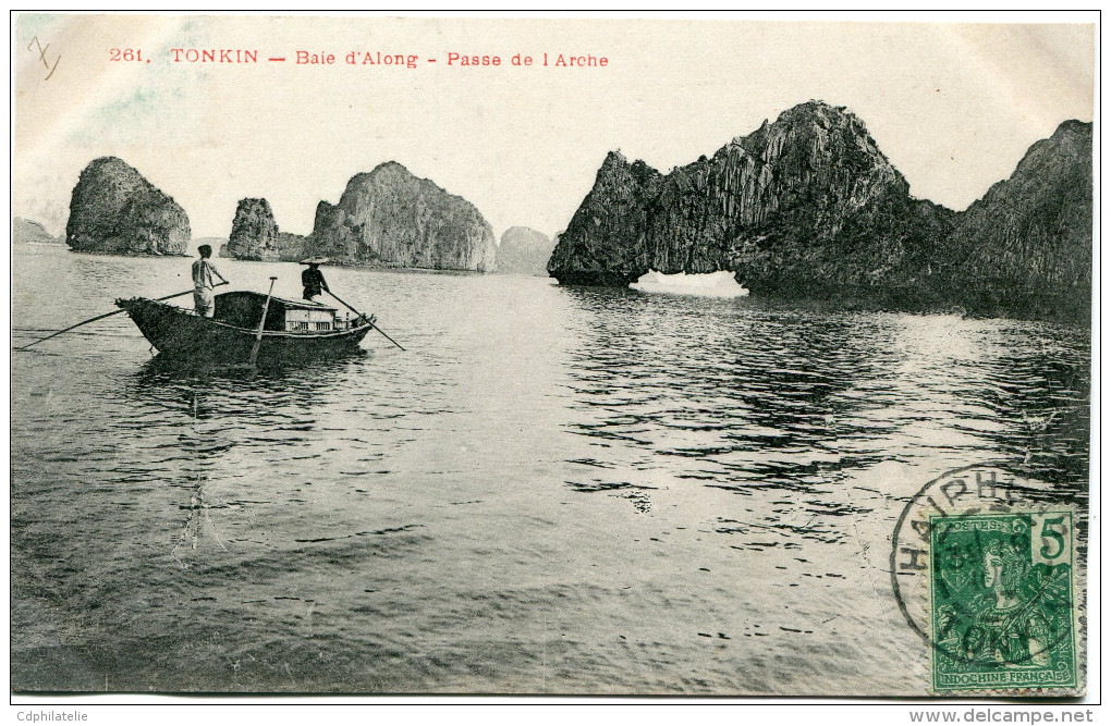 INDOCHINE CARTE POSTALE DEPART HAIPHONG 19 AOUT 07 TONKIN POUR HANOI - Lettres & Documents