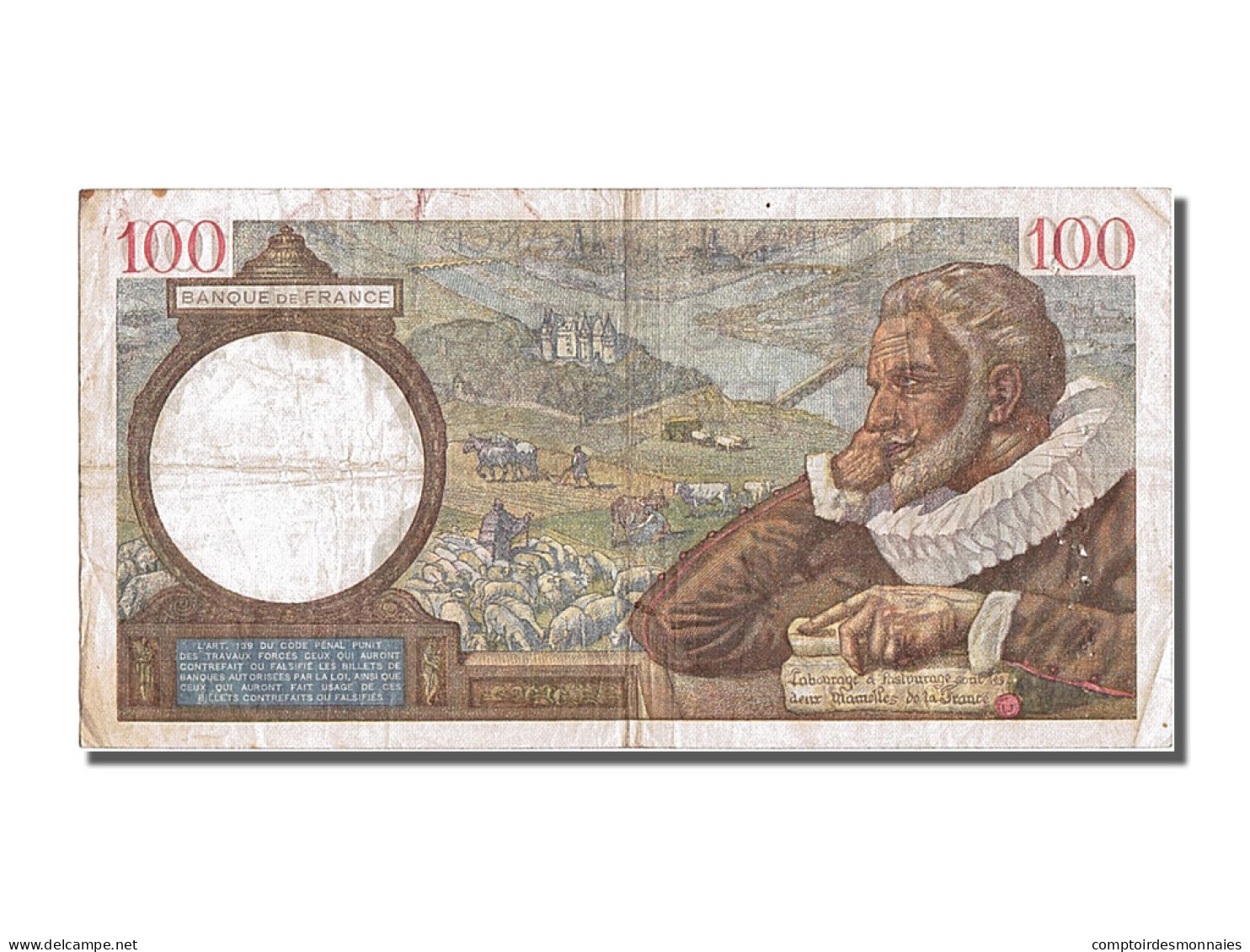 Billet, France, 100 Francs, 100 F 1939-1942 ''Sully'', 1940, 1940-01-11, TTB - 100 F 1939-1942 ''Sully''