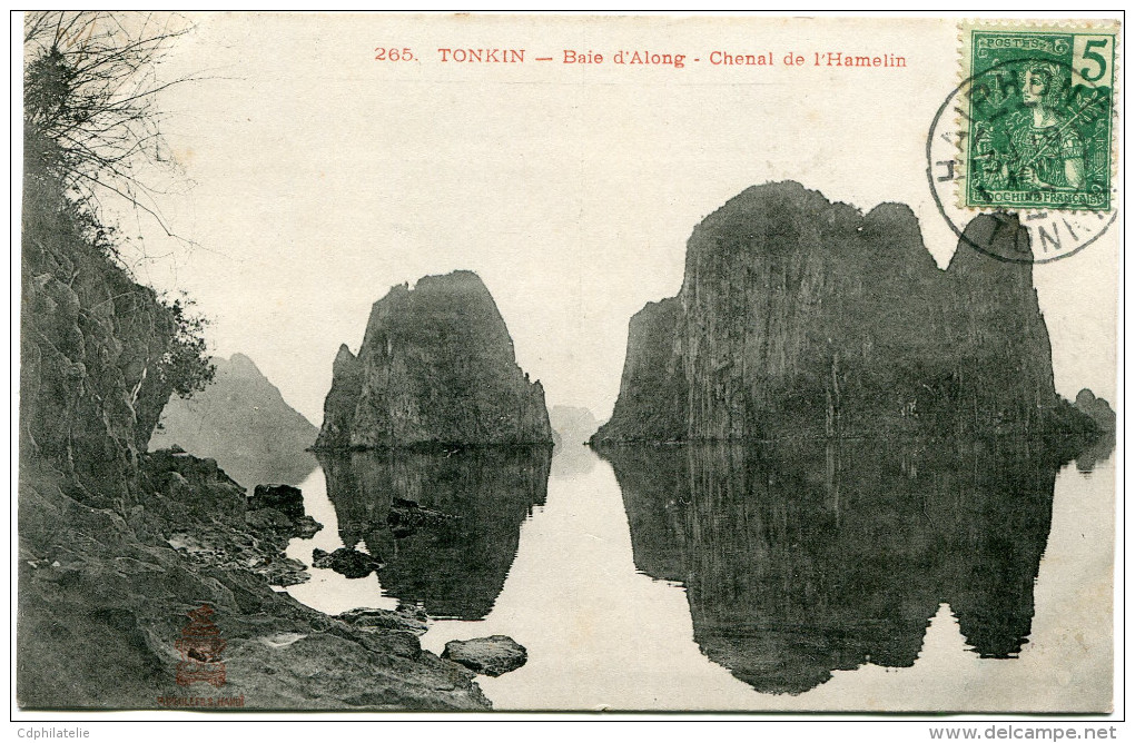 INDOCHINE CARTE POSTALE DEPART HAIPHONG 19 AOUT 07 TONKIN POUR HANOI - Lettres & Documents